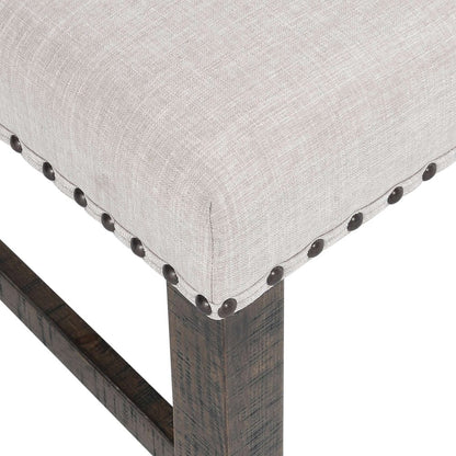 Jofran - Willow Creek Solid Pine Upholstered Slatback Chair (Set of 2) - Distressed Brown - 2021-398KD view 5