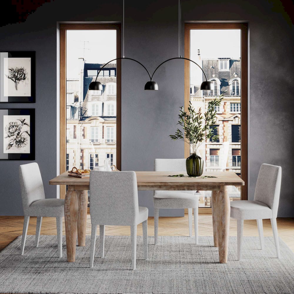 Jofran - Wilson Mid-Century Modern Contemporary Upholstered Vintage Dining Chair (Set of 2) Platinum - 2271-WILSONCHPLT view 6