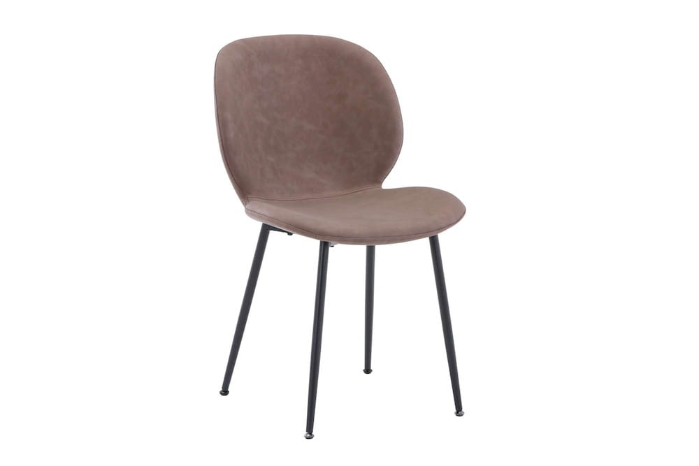 Jofran - Wright Contemporary Upholstered Faux Leather Dining Chair (Set of 4) Camel Brown - 2201EC-WRIGHTCHAIR view 2