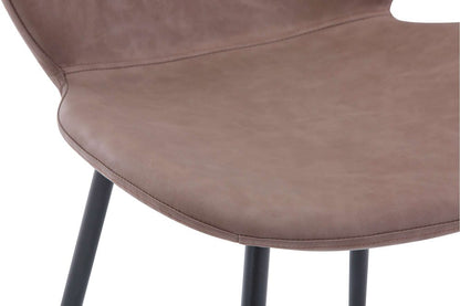 Jofran - Wright Contemporary Upholstered Faux Leather Dining Chair (Set of 4) Camel Brown - 2201EC-WRIGHTCHAIR view 4