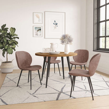 Jofran - Wright Contemporary Upholstered Faux Leather Dining Chair (Set of 4) Camel Brown - 2201EC-WRIGHTCHAIR view 6