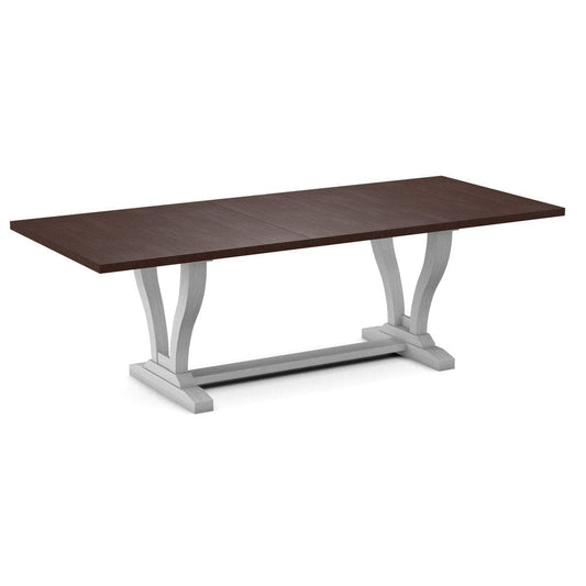 John Thomas Furniture - Curated 40X78X94 Table Top in Cognac with  Elle Trestle Base in Chalk - CTT-4094-51/CTB-71-28 view 1