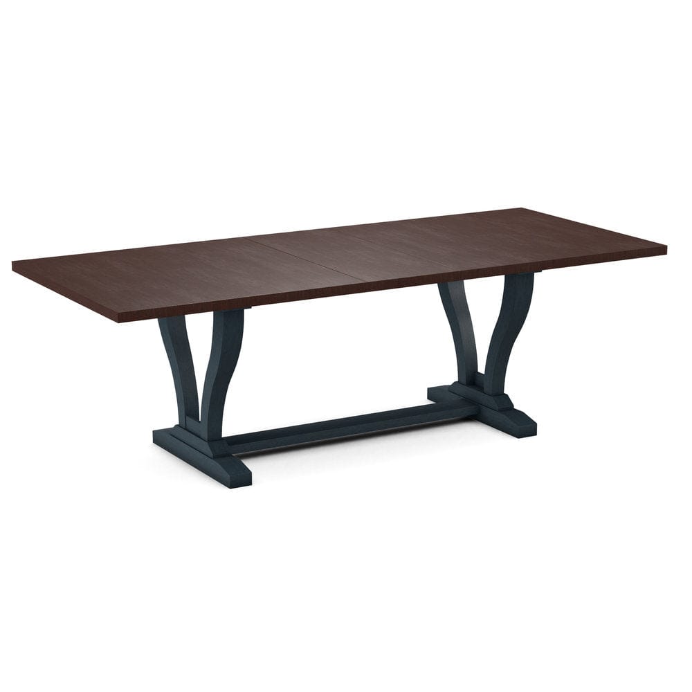 John Thomas Furniture - Curated 40X78X94 Table Top in Cognac with  Elle Trestle Base in Denim - CTT-4094-51/CTB-71-81 view 1