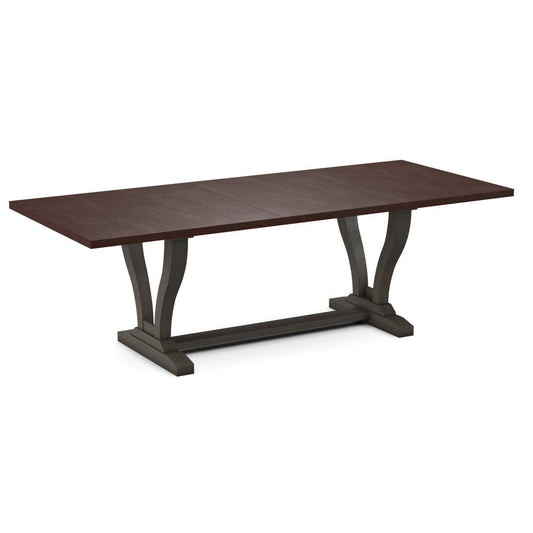 John Thomas Furniture - Curated 40X78X94 Table Top in Cognac with  Elle Trestle Base in Nickel - CTT-4094-51/CTB-71-187 view 1