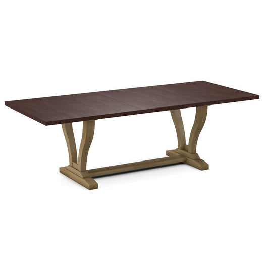 John Thomas Furniture - Curated 40X78X94 Table Top in Cognac with  Elle Trestle Base in Wheat - CTT-4094-51/CTB-71-178 view 1