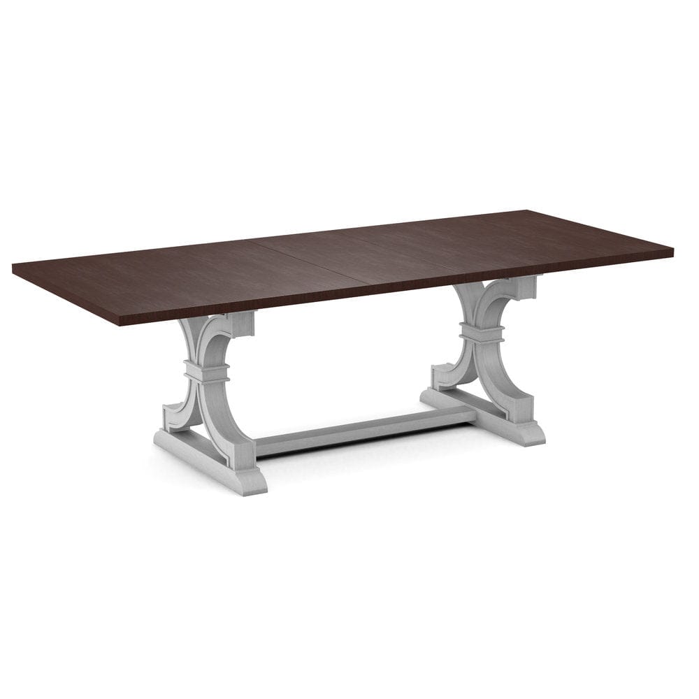 John Thomas Furniture - Curated 40X78X94 Table Top in Cognac with  Sonoma Trestle Base in Chalk - CTT-4094-51/CTB-73-28 view 1