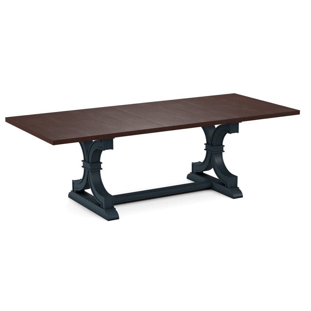 John Thomas Furniture - Curated 40X78X94 Table Top in Cognac with  Sonoma Trestle Base in Denim - CTT-4094-51/CTB-73-81 view 1