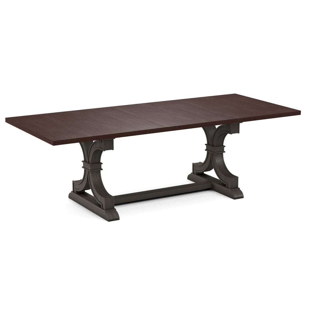 John Thomas Furniture - Curated 40X78X94 Table Top in Cognac with  Sonoma Trestle Base in Nickel - CTT-4094-51/CTB-73-187 view 1
