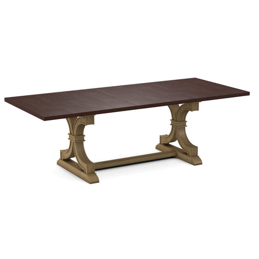 John Thomas Furniture - Curated 40X78X94 Table Top in Cognac with  Sonoma Trestle Base in Wheat - CTT-4094-51/CTB-73-178 view 1