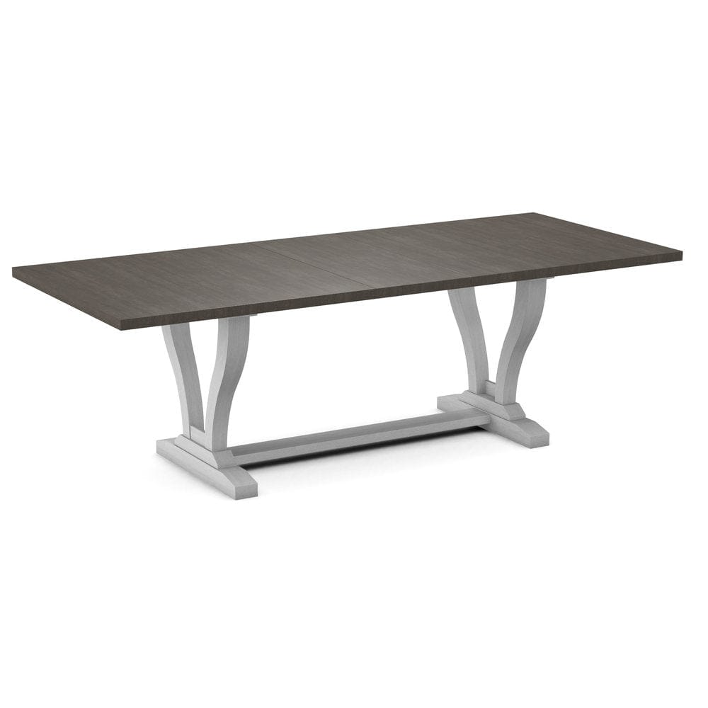 John Thomas Furniture - Curated 40X78X94 Table Top in Nickel with  Elle Trestle Base in Chalk - CTT-4094-187/CTB-71-28 view 1