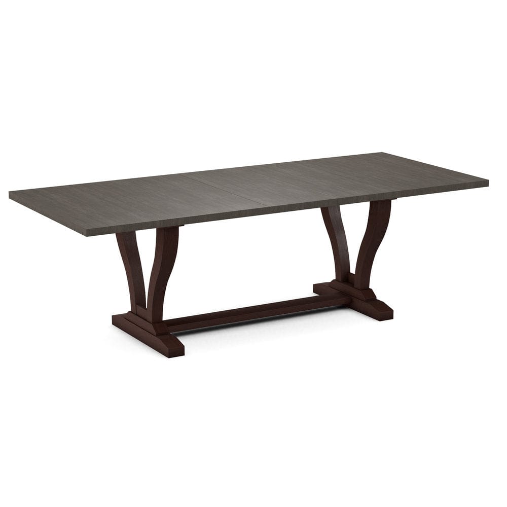 John Thomas Furniture - Curated 40X78X94 Table Top in Nickel with  Elle Trestle Base in Cognac - CTT-4094-187/CTB-71-51 view 1