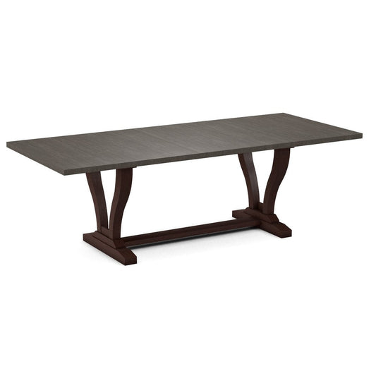 John Thomas Furniture - Curated 40X78X94 Table Top in Nickel with  Elle Trestle Base in Cognac - CTT-4094-187/CTB-71-51 view 1