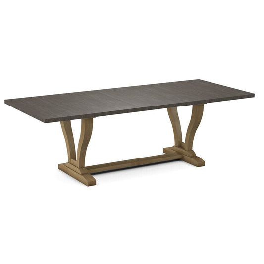 John Thomas Furniture - Curated 40X78X94 Table Top in Nickel with  Elle Trestle Base in Wheat - CTT-4094-187/CTB-71-178 view 1