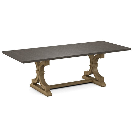 John Thomas Furniture - Curated 40X78X94 Table Top in Nickel with  Sonoma Trestle Base in Wheat - CTT-4094-187/CTB-73-178 view 1