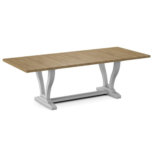 John Thomas Furniture - Curated 40X78X94 Table Top in Wheat with  Elle Trestle Base in Chalk - CTT-4094-178/CTB-71-28 view 1