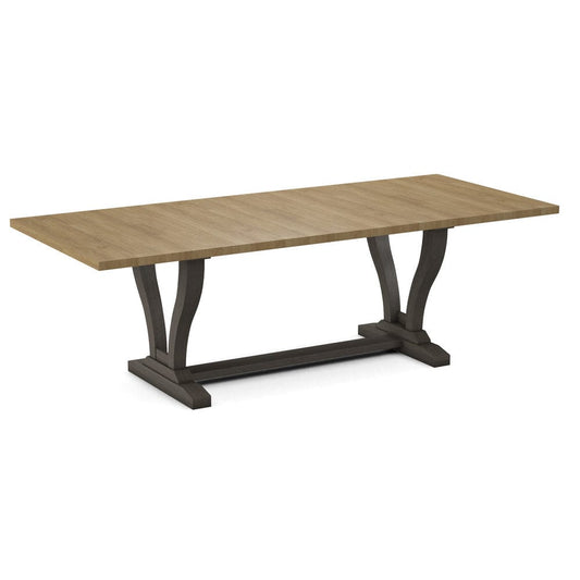 John Thomas Furniture - Curated 40X78X94 Table Top in Wheat with  Elle Trestle Base in Nickel - CTT-4094-178/CTB-71-187 view 1