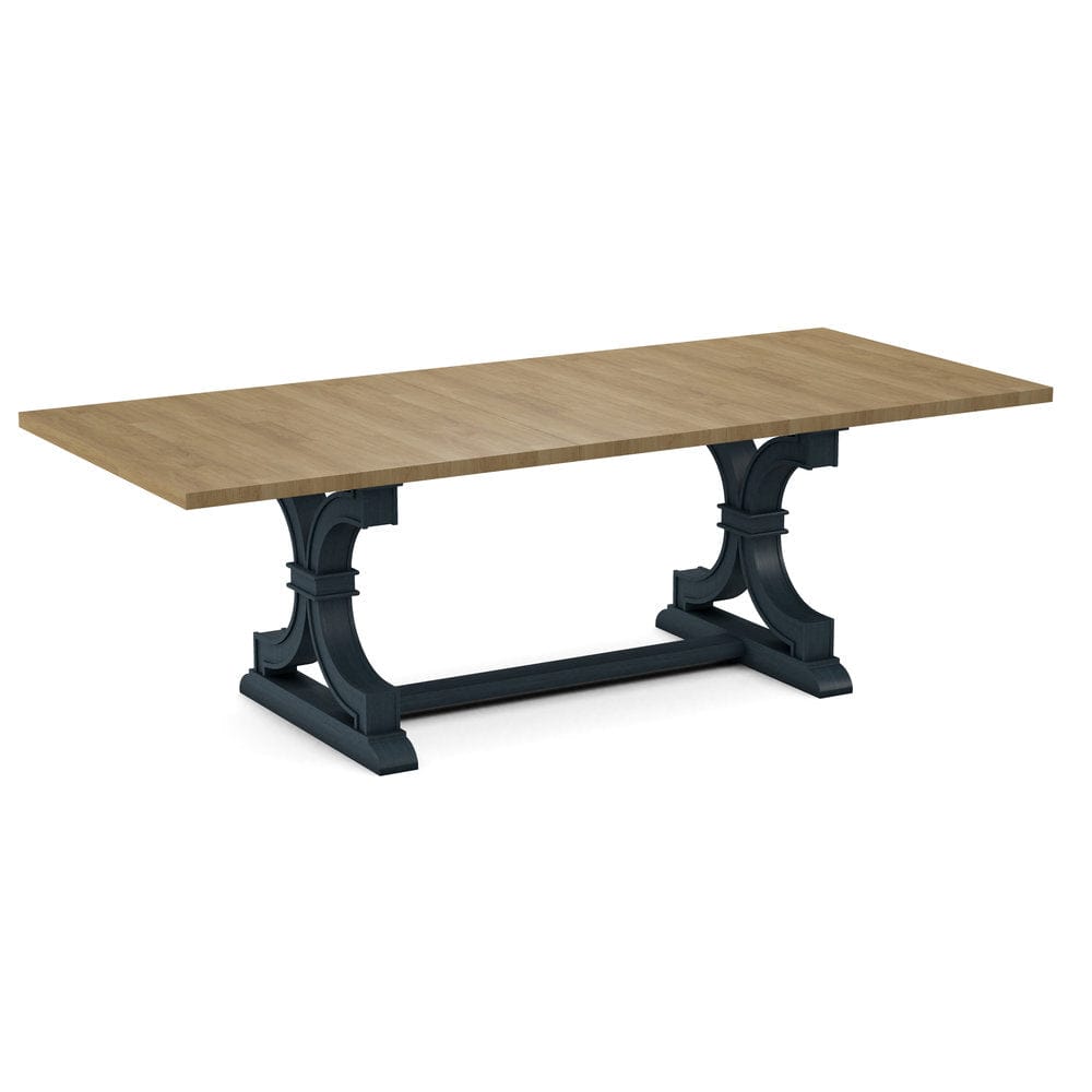 John Thomas Furniture - Curated 40X78X94 Table Top in Wheat with  Sonoma Trestle Base in Denim - CTT-4094-178/CTB-73-81 view 1