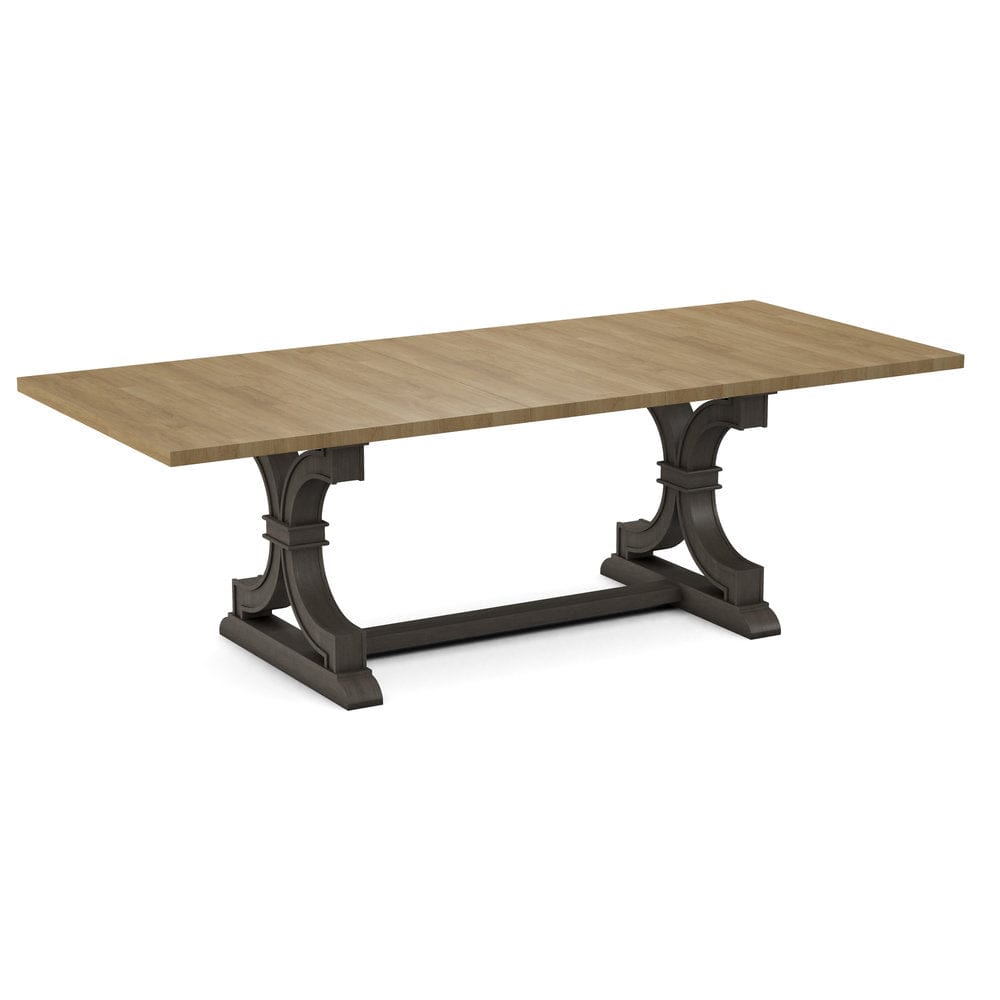 John Thomas Furniture - Curated 40X78X94 Table Top in Wheat with  Sonoma Trestle Base in Nickel - CTT-4094-178/CTB-73-187 view 1