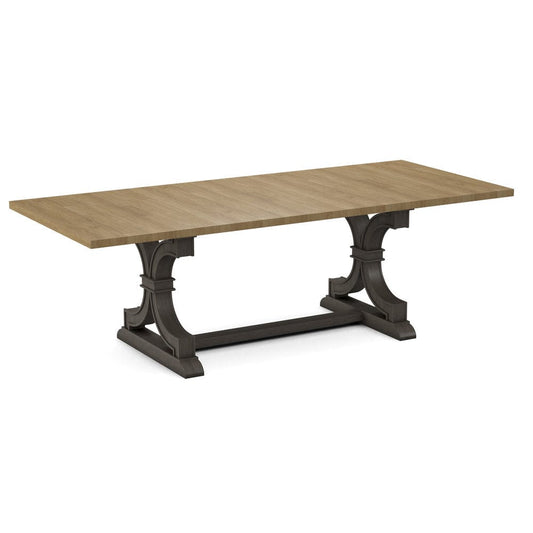 John Thomas Furniture - Curated 40X78X94 Table Top in Wheat with  Sonoma Trestle Base in Nickel - CTT-4094-178/CTB-73-187 view 1