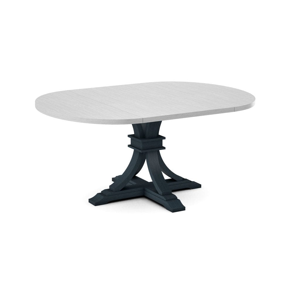 John Thomas Furniture - Curated 48X48X66 Table Top in Chalk with  Flair Pedestal Base in Denim - CTT-4866-28/CPB-23-81 view 1