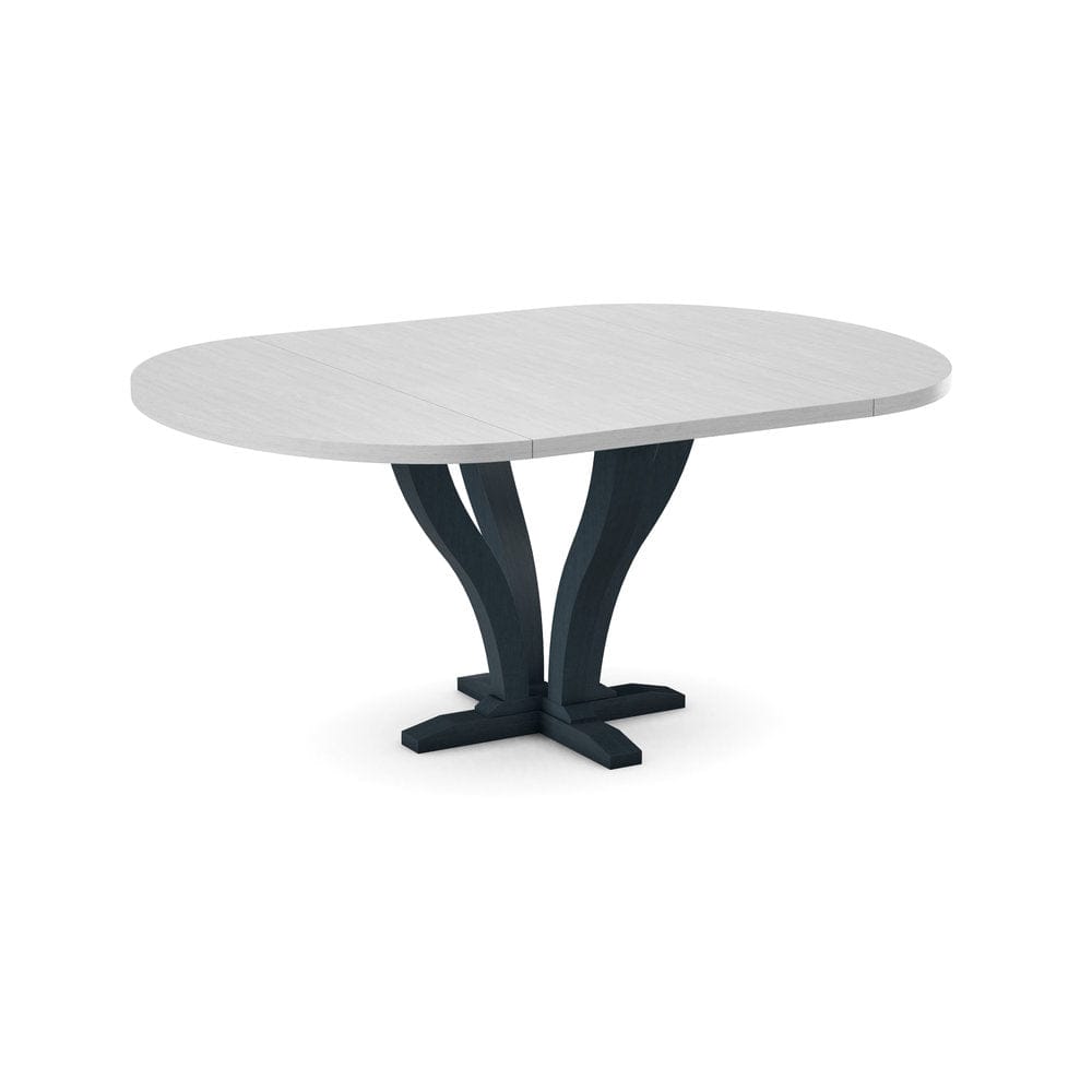 John Thomas Furniture - Curated 48X48X66 Table Top in Chalk with  Pedestal Base in Denim - CTT-4866-28/CPB-25-81 view 1