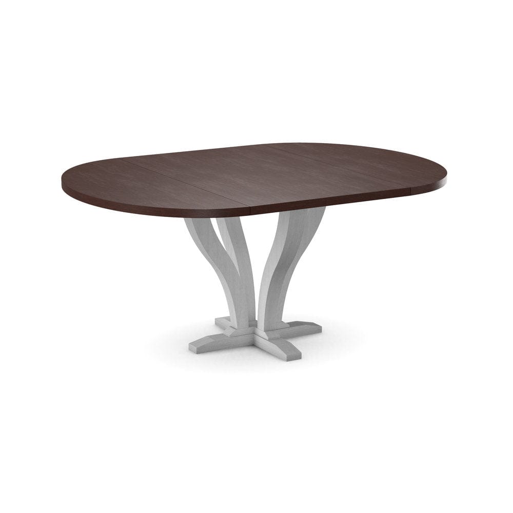 John Thomas Furniture - Curated 48X48X66 Table Top in Cognac with  Pedestal Base in Chalk - CTT-4866-51/ CPB-25-28 view 1