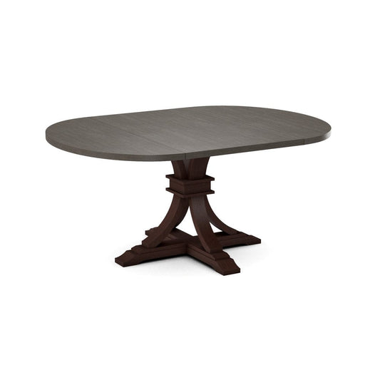 John Thomas Furniture - Curated 48X48X66 Table Top in Nickel with  Flair Pedestal Base in Cognac - CTT-4866-187/CPB-23-51 view 1