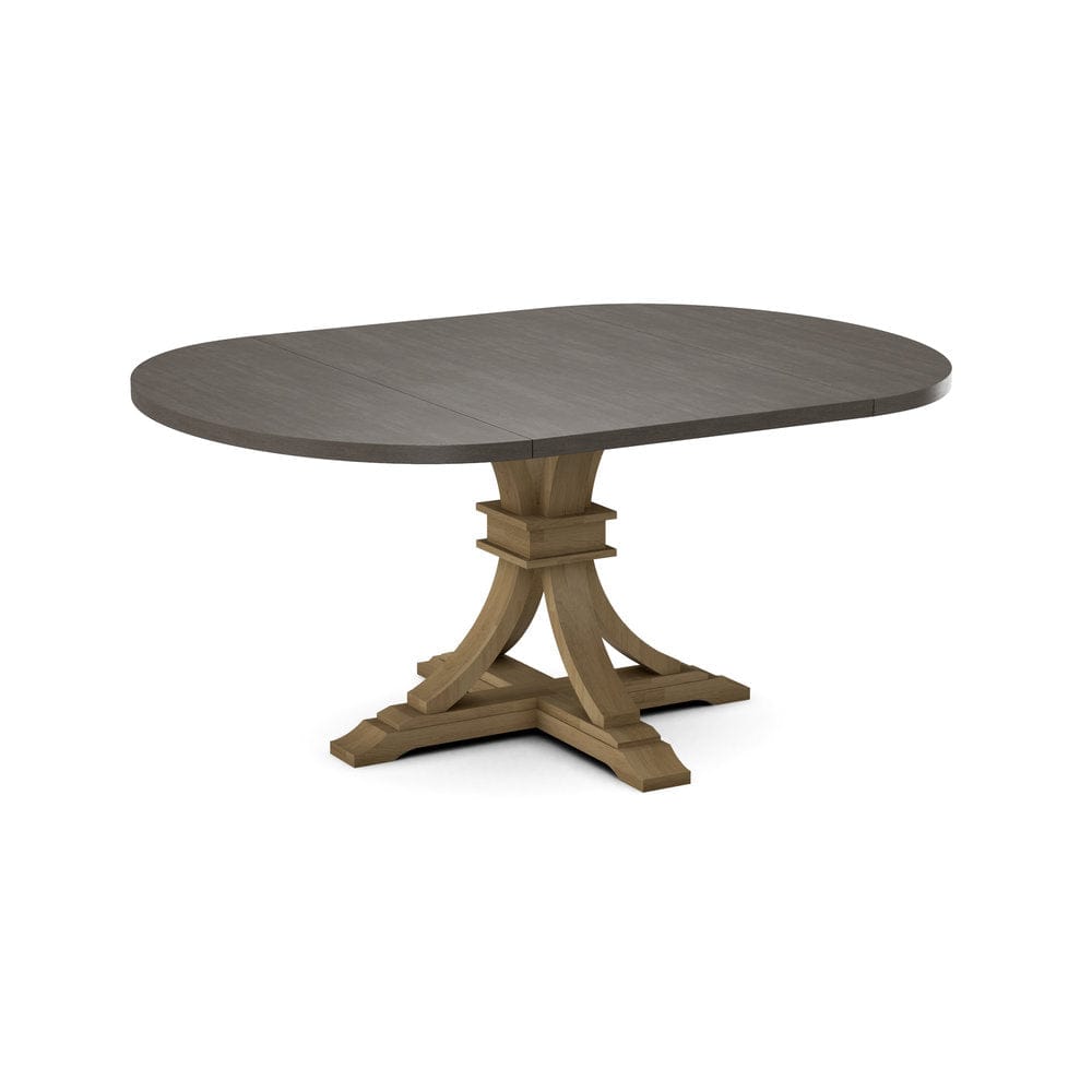 John Thomas Furniture - Curated 48X48X66 Table Top in Nickel with  Flair Pedestal Base in Wheat - CTT-4866-187/CPB-23-178 view 1