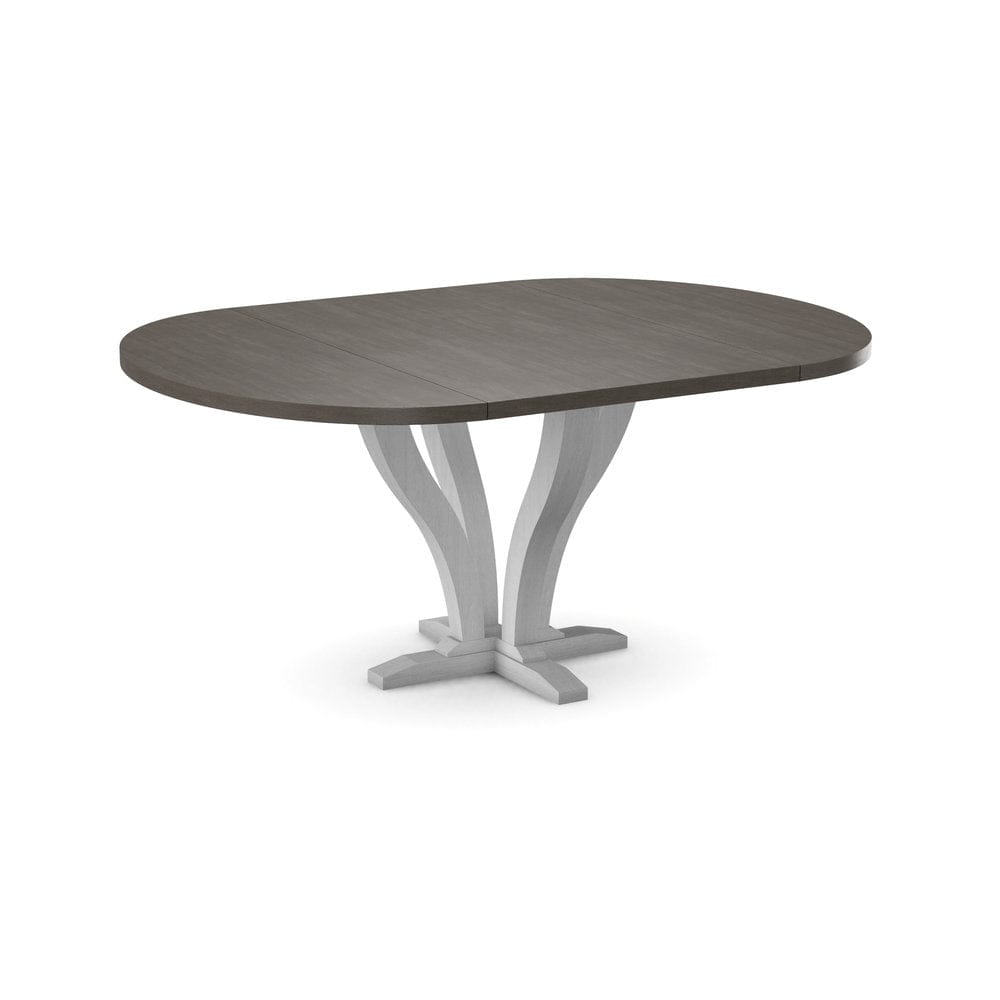 John Thomas Furniture - Curated 48X48X66 Table Top in Nickel with  Pedestal Base in Chalk - CTT-4866-187/CPB-25-28 view 1