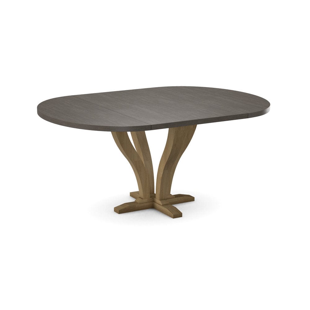 John Thomas Furniture - Curated 48X48X66 Table Top in Nickel with  Pedestal Base in Wheat - CTT-4866-187/CPB-25-178 view 1