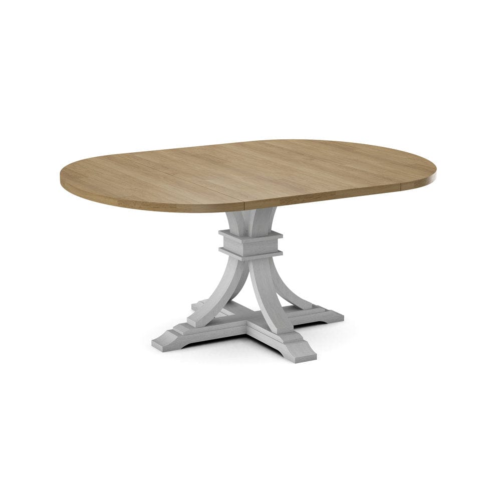 John Thomas Furniture - Curated 48X48X66 Table Top in Wheat with  Flair Pedestal Base in Chalk - CTT-4866-178/CPB-23-28 view 1
