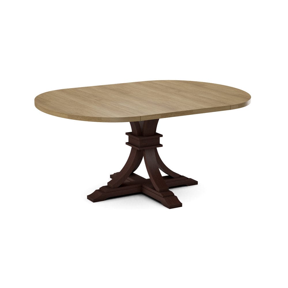 John Thomas Furniture - Curated 48X48X66 Table Top in Wheat with  Flair Pedestal Base in Cognac - CTT-4866-178/CPB-23-51 view 1