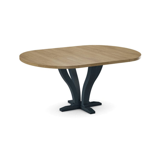 John Thomas Furniture - Curated 48X48X66 Table Top in Wheat with  Pedestal Base in Denim - CTT-4866 - 178/CPB-25-81 view 1