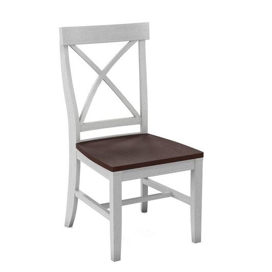John Thomas Furniture - Curated Creekside Chair Assembled Frame in Chalk Seat and Cognac (Set of 2) - CC-87B-28-51 view 1