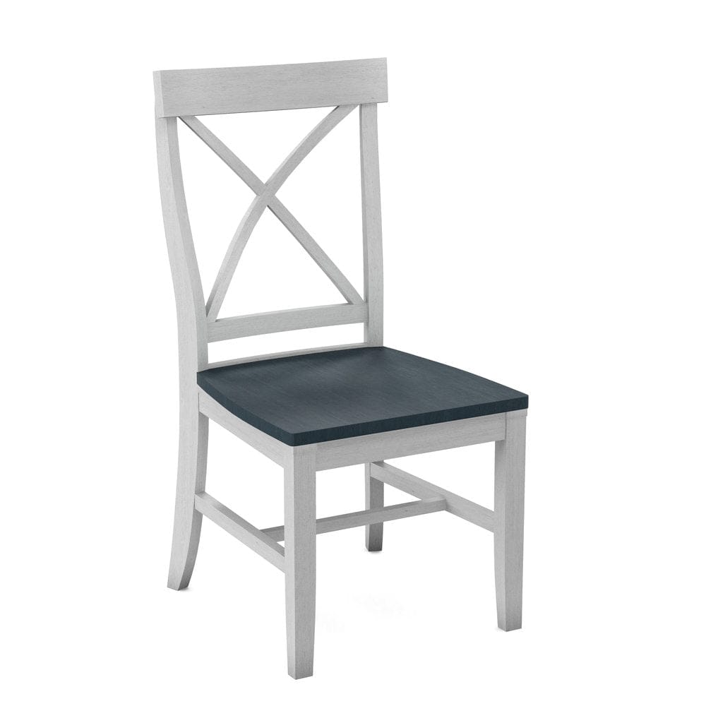 John Thomas Furniture - Curated Creekside Chair Assembled Frame in Chalk Seat and Denim (Set of 2) - CC-87B-28-81 view 1