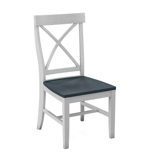 John Thomas Furniture - Curated Creekside Chair Assembled Frame in Chalk Seat and Denim (Set of 2) - CC-87B-28-81 view 1