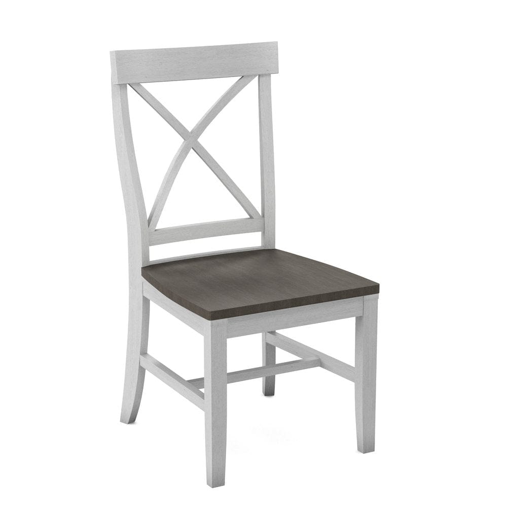 John Thomas Furniture - Curated Creekside Chair Assembled Frame in Chalk Seat and Nickel (Set of 2) - CC-87B-28-187 view 1