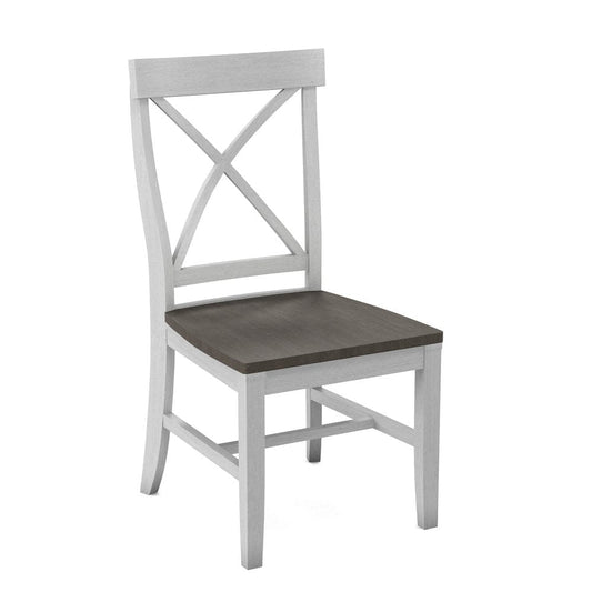 John Thomas Furniture - Curated Creekside Chair Assembled Frame in Chalk Seat and Nickel (Set of 2) - CC-87B-28-187 view 1