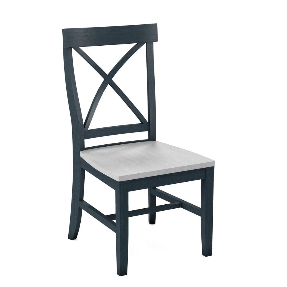 John Thomas Furniture - Curated Creekside Chair Assembled Frame in Denim Seat and Chalk (Set of 2) - CC-87B-81-28 view 1