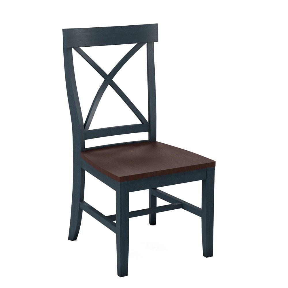 John Thomas Furniture - Curated Creekside Chair Assembled Frame in Denim Seat and Cognac (Set of 2) - CC-87B-81-51 view 1