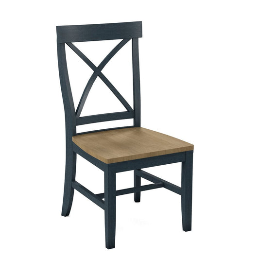 John Thomas Furniture - Curated Creekside Chair Assembled Frame in Denim Seat and Wheat (Set of 2) - CC-87B-81-178 view 1