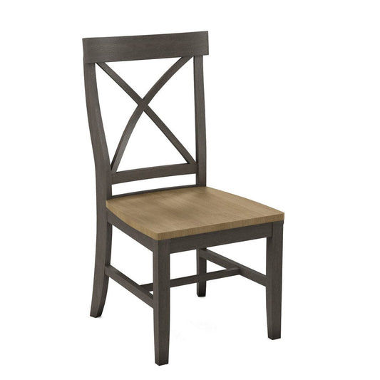 John Thomas Furniture - Curated Creekside Chair Assembled Frame in Nickel Seat and Wheat (Set of 2) - CC-87B-187-178 view 1