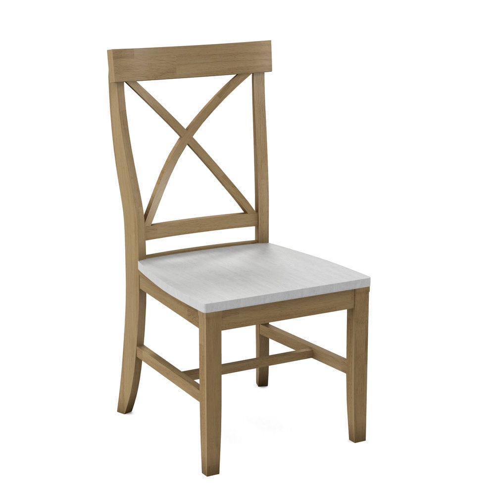 John Thomas Furniture - Curated Creekside Chair Assembled Frame in Wheat Seat and Chalk (Set of 2) - CC-87B-178-28 view 1