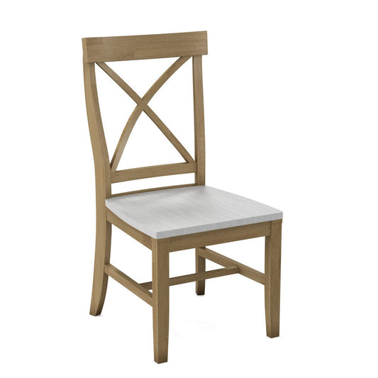 John Thomas Furniture - Curated Creekside Chair Assembled Frame in Wheat Seat and Chalk (Set of 2) - CC-87B-178-28 view 1
