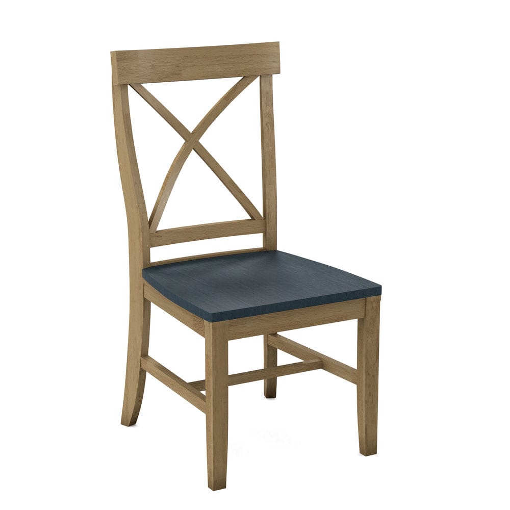 John Thomas Furniture - Curated Creekside Chair Assembled Frame in Wheat Seat and Denim (Set of 2) - CC-87B-178-81 view 1