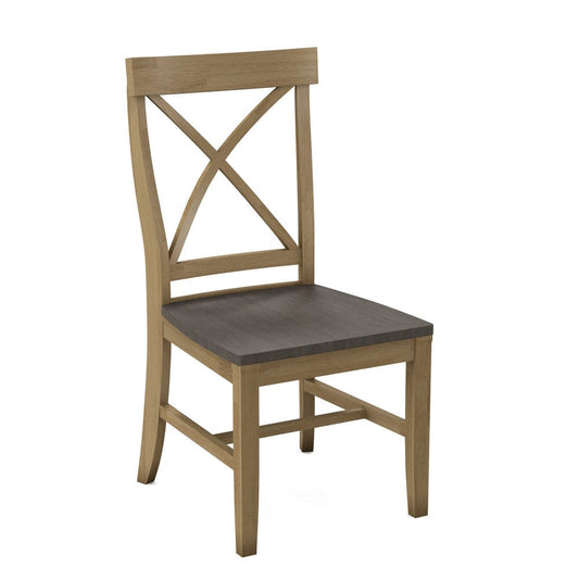 John Thomas Furniture - Curated Creekside Chair Assembled Frame in Wheat Seat and Nickel (Set of 2) - CC-87B-178-187 view 1