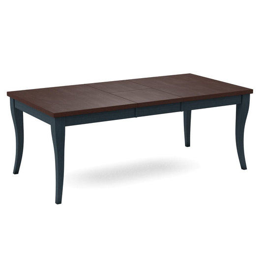 John Thomas Furniture - Curated Table Top 40X78 in Cognac with  Flair Leg & Apron in Denim - CTT-4078-51/CLB-40-81 view 1