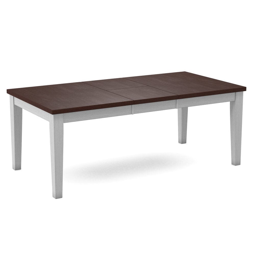 John Thomas Furniture - Curated Table Top 40X78 in Cognac with  Shaker Leg & Apron in Chalk - CTT-4078-51/CLB-42-28 view 1
