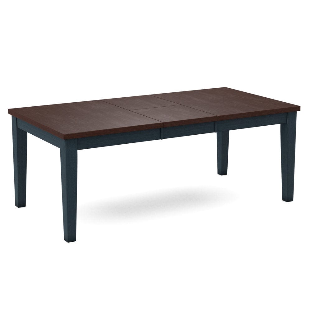 John Thomas Furniture - Curated Table Top 40X78 in Cognac with  Shaker Leg & Apron in Denim - CTT-4078-51/CLB-42-81 view 1