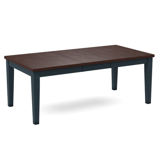 John Thomas Furniture - Curated Table Top 40X78 in Cognac with  Shaker Leg & Apron in Denim - CTT-4078-51/CLB-42-81 view 1